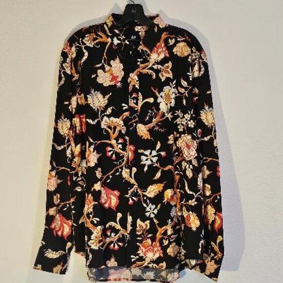 H&M Other - H&M Men's Long Sleeve Floral Shirt - XL